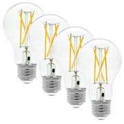 Maxxima A19 Dusk to Dawn LED Edison Light Bulb, 60 Watt Equal, 800 Lumens, 2700K Warm White (4 Pack)