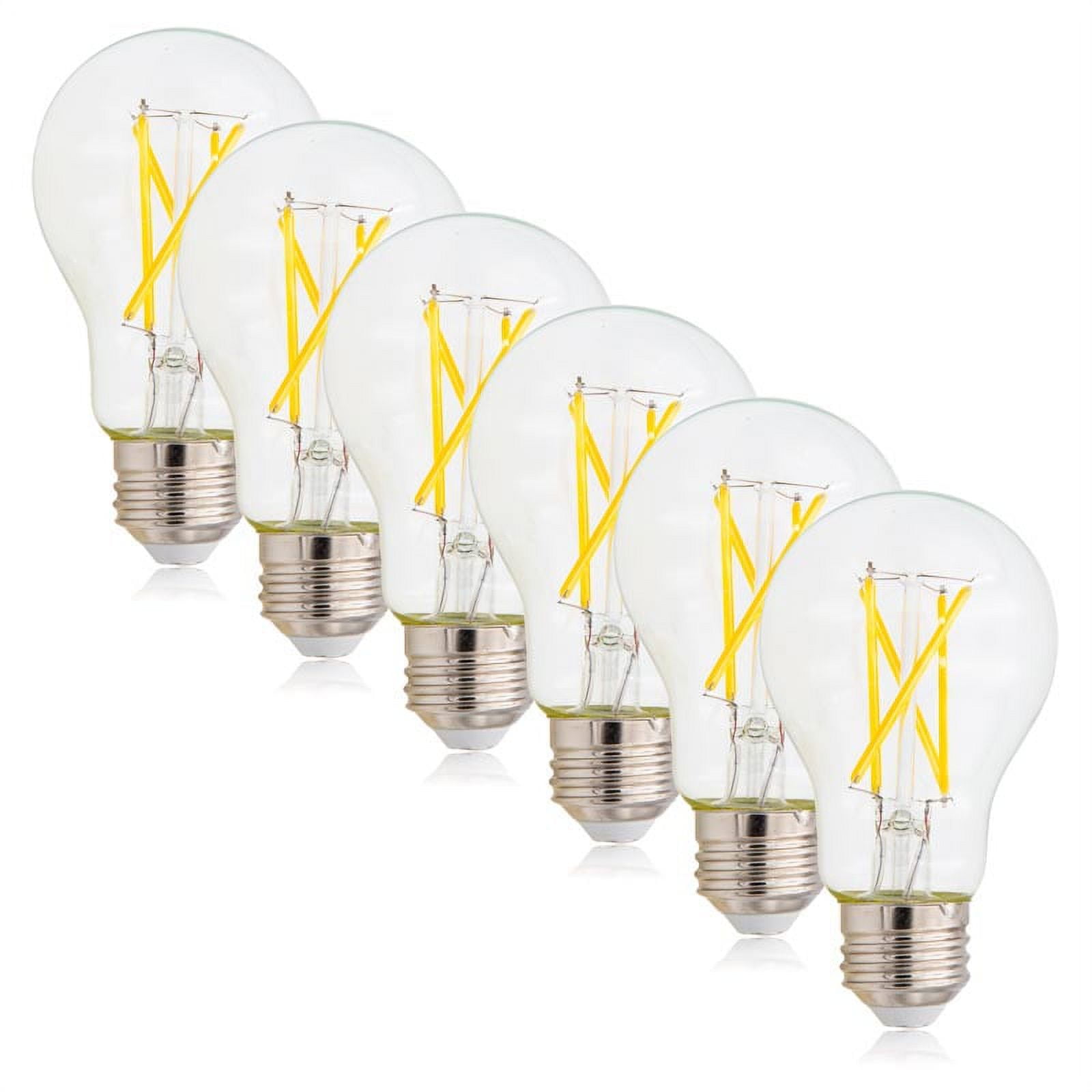 Maxxima Clear A19 LED Filament Light Bulb 800 Lumens, Dimmable Edison