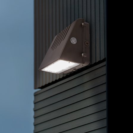 Maxxima Commercial LED Wall Pack Security Light, Selectable Color / Wattage, up to 11,500 Lumens, Photocell Sensor