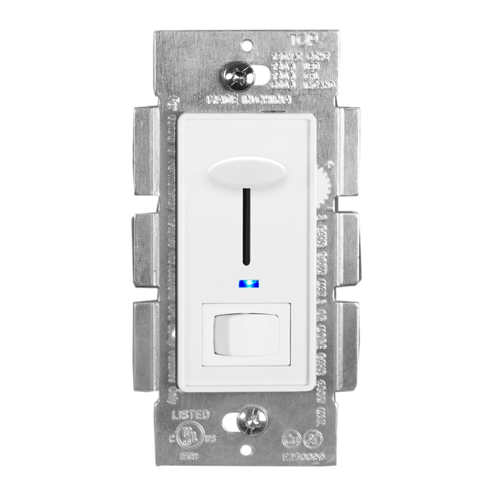 Maxxima Dimmer Electrical Light Switch with Blue Indicator Light, LED