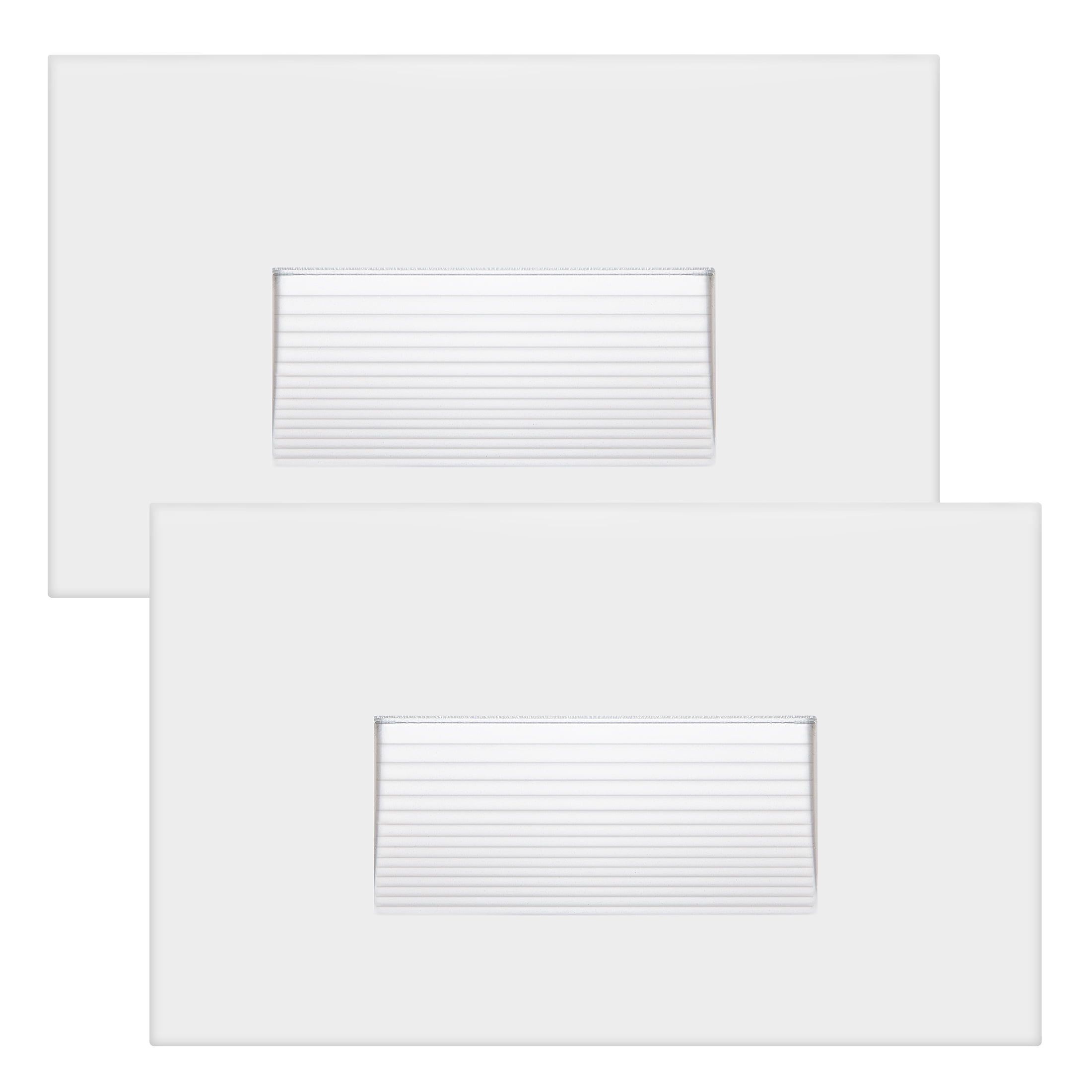 White Matte Aluminum LED Pathway Step Lights Multipack