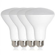 Maxxima LED 75 Watt Equivalent BR30 Indoor Recessed Floodlight Can Light Bulb 3000k -4 Pack