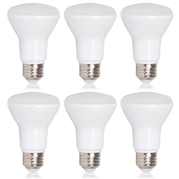 Maxxima LED BR20 Bulbs - 50 Watt Equivalent Dimmable 7 Watt Warm White 3000K R20 LED Lightbulb, 600 Lumens, Featuring an E26 Base, Ideal for Track or Recessed Lighting - 6 Pack