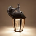 thumbnail image 1 of Maxxima LED Outdoor Wall Light, Aged Bronze w/Clear Water Glass, Dusk to Dawn Sensor, 580 Lumens Warm White, 1 of 7