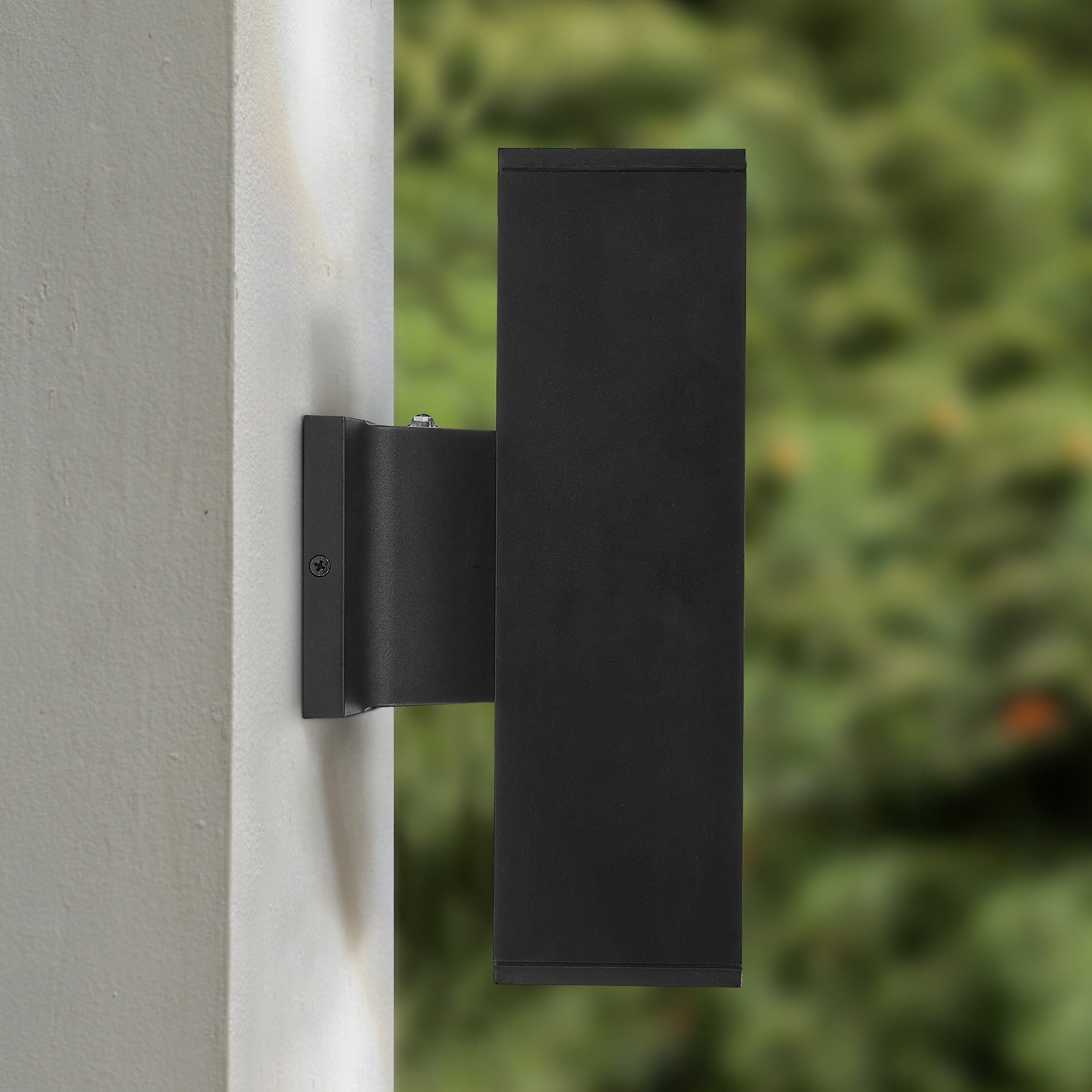 Maxxima LED Rectangular Outdoor Wall Wash, Up and Down Sconce Light, 24 Watt, 2000 Lumens, 3000k Warm White, Dusk to Dawn Sensor