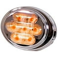 thumbnail image 1 of Maxxima M36180YCL Amber LED Clear Lens Mini Oval Clearance Marker Light with Stainless Steel Bezel, 1 of 1