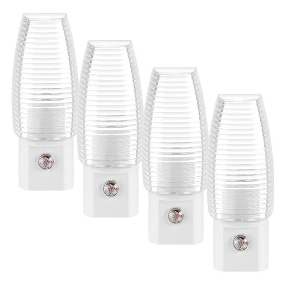 Maxxima MLN-16 LED Plug in Night Light - Features Auto Dusk to Dawn Sensor, 5000K Daylight, 5 Lumens, Ideal for Bedroom, Bathroom, Hallway, and Senior Living Use - 4 Pack