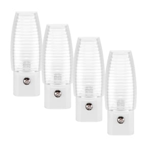 Maxxima MLN-16 LED Plug in Night Light - Features Auto Dusk to Dawn Sensor, 5000K Daylight, 5 Lumens, Ideal for Bedroom, Bathroom, Hallway, and Senior Living Use - 4 Pack