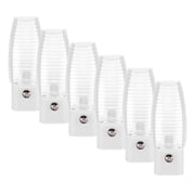 Maxxima LED Plug in Night Light - Features Auto Dusk to Dawn Sensor, 5000K Daylight, 5 Lumens, Ideal for Bedrooms, Bathrooms, and Hallways - 6 Pack