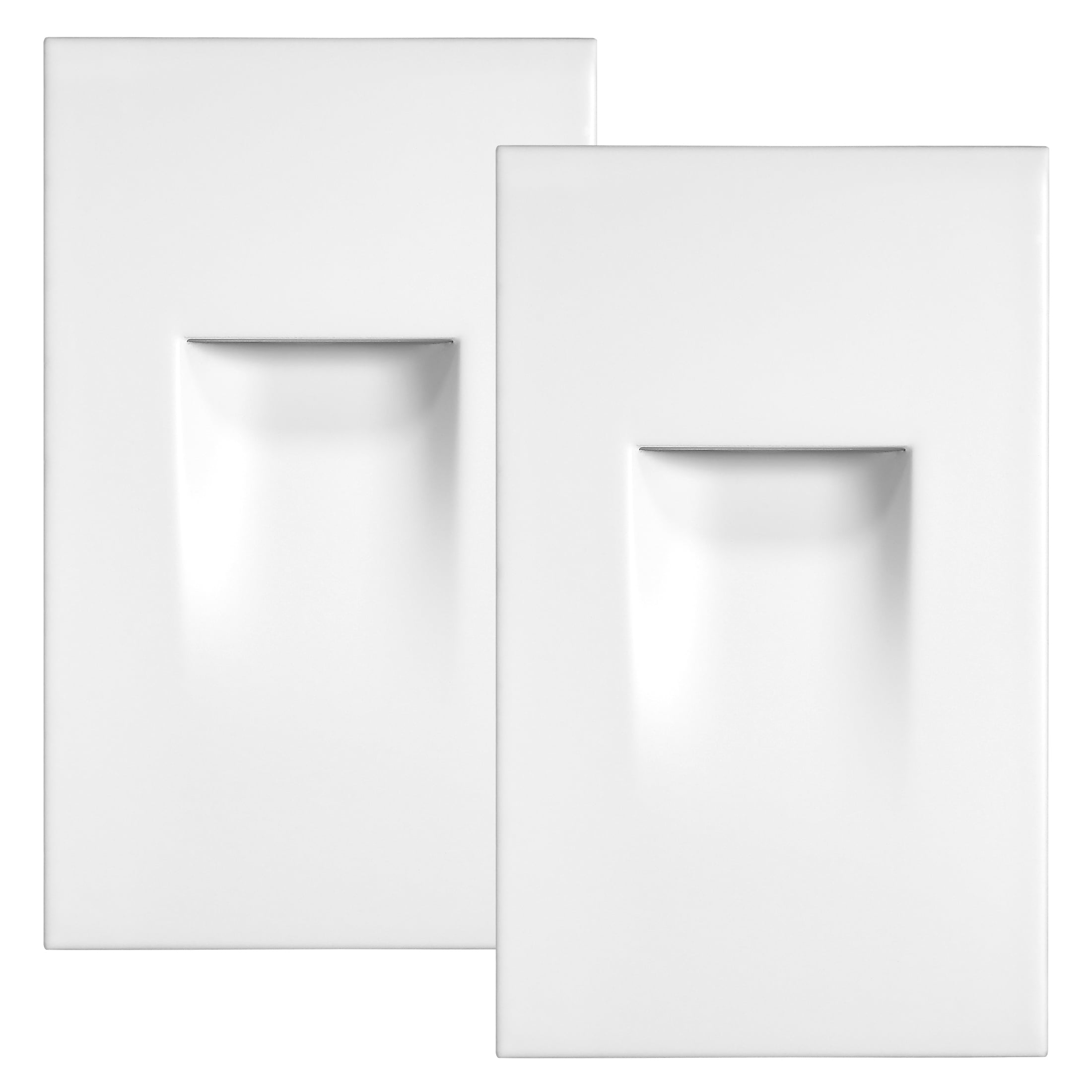 White Aluminum LED Step Lights with Tunable Color, 2-Pack