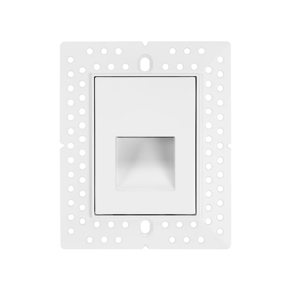 Maxxima Vertical Trimless LED Step Light, Indoor/Outdoor Stair Light, 5 CCT Color Selectable 2700K-5000K, White