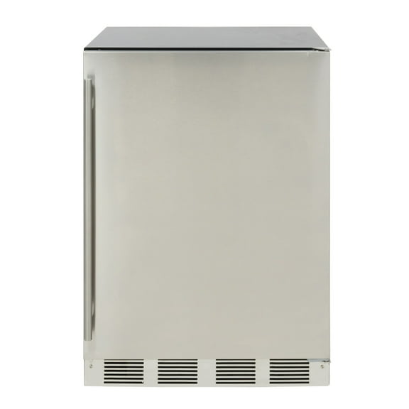 Maxximum 24" Indoor/Outdoor Refrigerator, 5.5 cu. ft. Capacity, Solid Stainless Steel Door, in Stainless Steel (MAXR24SS)