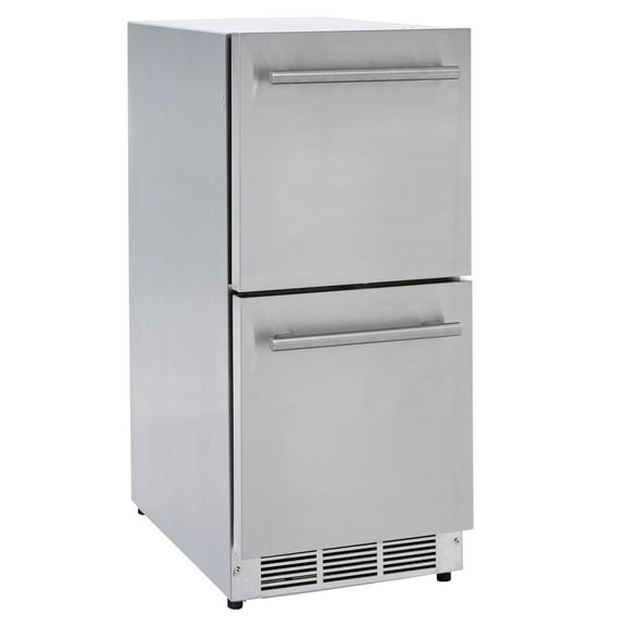 Maxximum Premium Outdoor Undercounter Refrigerator with 2 Drawers, 15"W, 78 Can Capacity, in Stainless Steel (MAXRD15O)