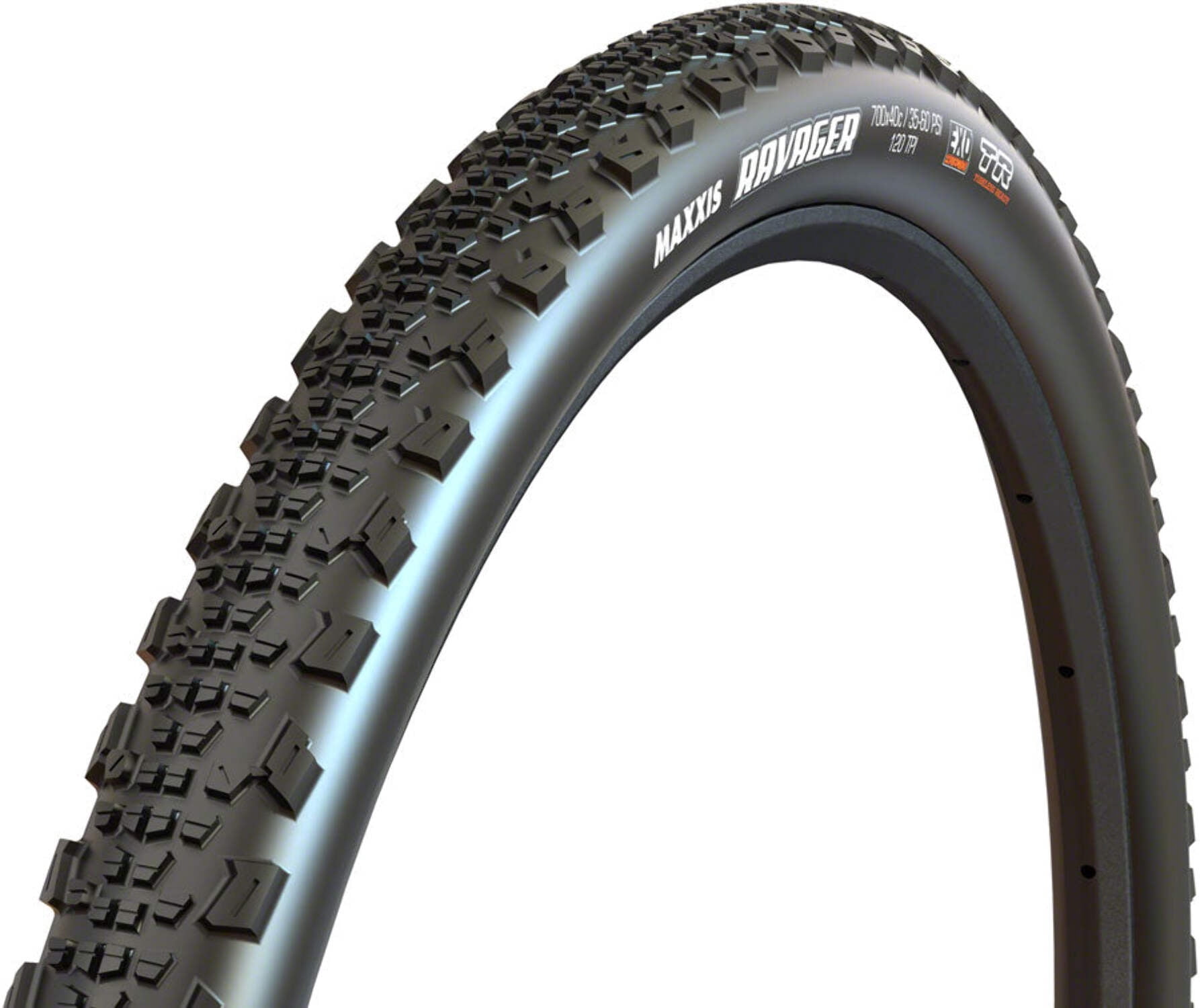 Maxxis Ravager Tire - 700 x 45 Tubeless Folding Black EXO - Walmart.com