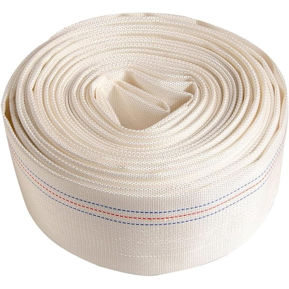 Maxxmarke 4" x 98.4 FT Heavy Duty Reinforced PVC Swimming Pool Backwash Hose, General Purpose Lay-Flat Water Discharge pipe for Water Transfer Applications, White