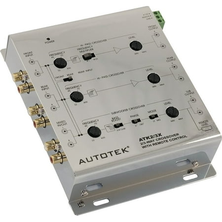 Maxxsonics Audio Crossovers Autotek ATK2 3X Active Silver 8.5 Volts Built In, Level Adjust