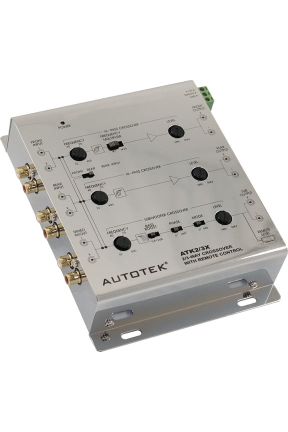 Audio Crossovers Autotek ATK2 3X Active Silver 8.5 Volts Built In, Level Adjust
