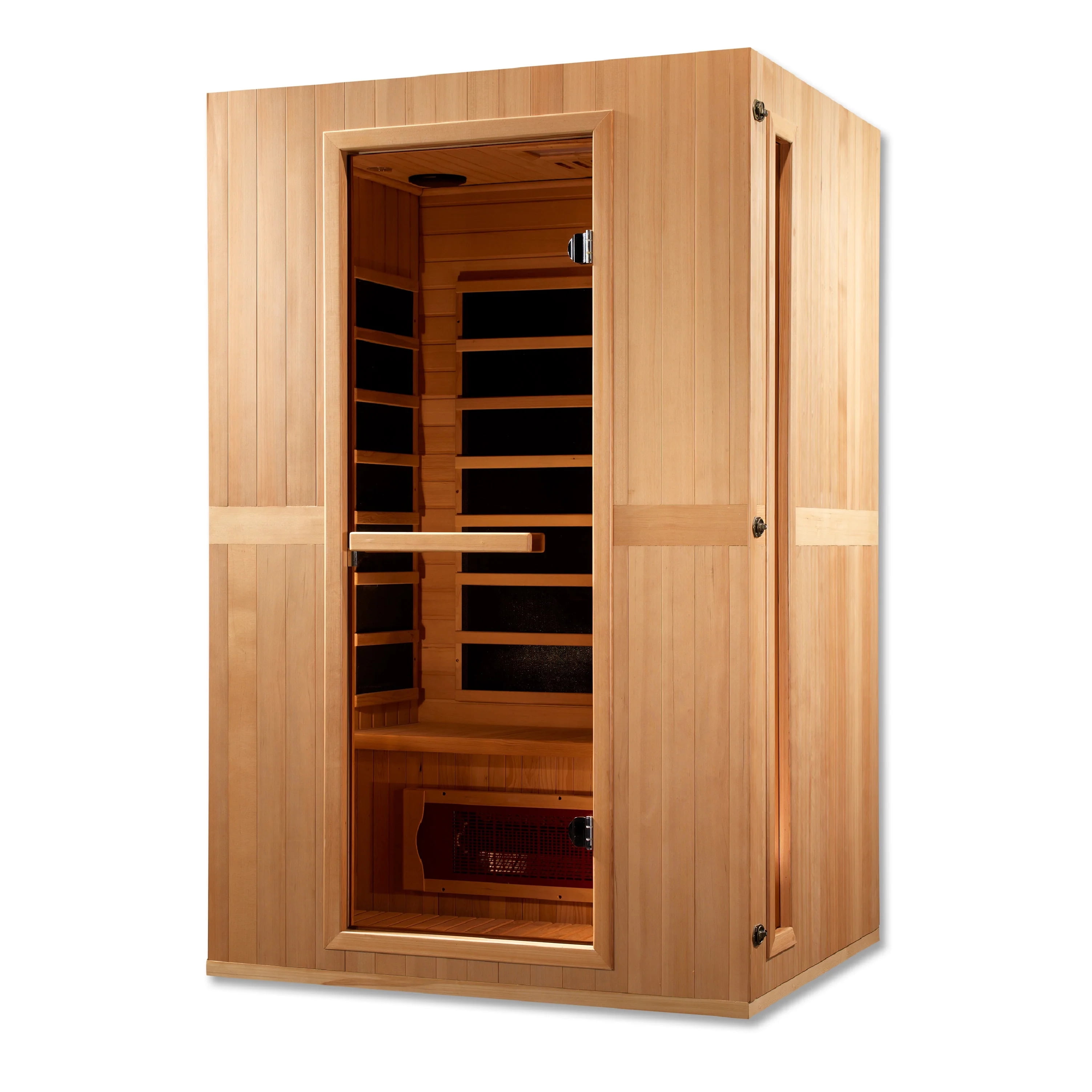 Natural Hemlock 2-Person Bluetooth Compatible Infrared Sauna