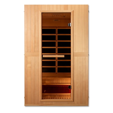 Maxxus 2-Person Low EMF FAR Infrared Sauna, Canadian Hemlock, Chromotherapy Lighting, Bluetooth