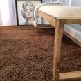 thumbnail image 1 of Maxy Home Bella Solid Brown 5 ft. x 7 ft. Shag Area Rug, 1 of 7