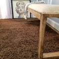 thumbnail image 1 of Maxy Home Bella Solid Brown 6 ft. 7 in. x 9 ft. 3 in. Shag Area Rug, 1 of 7