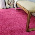 thumbnail image 1 of Maxy Home Bella Solid Pink 6 ft. 7 in. x 9 ft. 3 in. Shag Area Rug, 1 of 7
