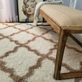 thumbnail image 1 of Maxy Home Bella Trellis Ivory 3 ft. 3 in x 4 ft. 8 in. Shag Area Rug, 1 of 7