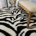 thumbnail image 1 of Maxy Home Bella Zebra 5 ft. x 7 ft. Shag Area Rug, 1 of 7