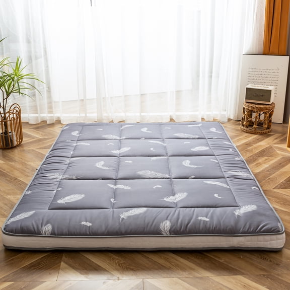 Maxyoyo Extra Thick Futon Floor Mattress, Padded Japanese Folding Roll Up Mattress Sleeping Pad, Foldable Camping Portable Mattress Shikibuton