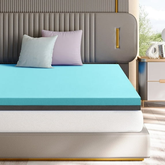 Maxzzz AeroForm 2" Twin Size Cooling Gel Memory Foam Mattress Topper - CertiPUR-US Certified