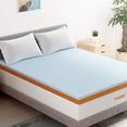 thumbnail image 1 of Maxzzz 4Inch Mattress Topper Gel Infused Memory Foam Queen Size CertiPUR-US Certified Foam Copper Deodorization Pad, 1 of 6
