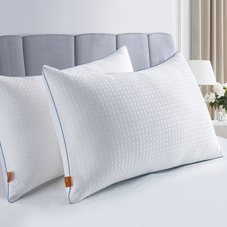 Maxzzz Pillows 2 Pack Bed Pillows,Fluffy Down Alternative Pillow,Hypoallergenic Hotel Sleeping Pillows for Neck Pain Side and Back Sleepers with Removable Cover,Queen Size