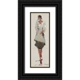 thumbnail image 1 of May 11x24 Black Ornate Wood Framed with Double Matting Museum Art Print Titled - Casual Strolling Two, 1 of 4