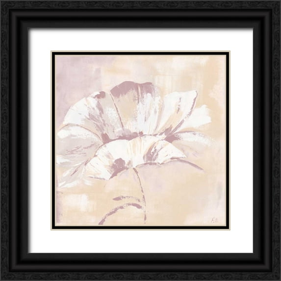 May 15x15 Black Ornate Wood Framed with Double Matting Museum Art Print Titled - Blush Beauty Florenti
