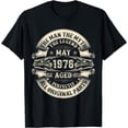 thumbnail image 1 of May 1976 48th Birthday Gifts For Man 48 Year Old Birthday T-Shirt, 1 of 3