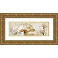 thumbnail image 1 of May 32x13 Gold Ornate Wood Framed with Double Matting Museum Art Print Titled - Floral Delight, 1 of 4