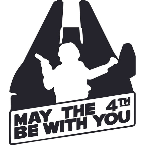 May the 4th Be With You Star Wars Character Wall Art Vinyl Sticker Design Decal Girls Boy Kid Bedroom Nursery Kindergarten Fun Home Children Room Decor Sticker Wall Vinyl Decoration Size (40x35 inch)