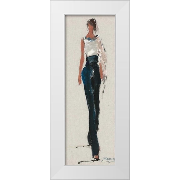 May 7x14 White Modern Wood Framed Museum Art Print Titled - Catwalk Strutting