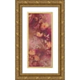 thumbnail image 1 of May 8x14 Gold Ornate Wood Framed with Double Matting Museum Art Print Titled - Marooned Florals, 1 of 4