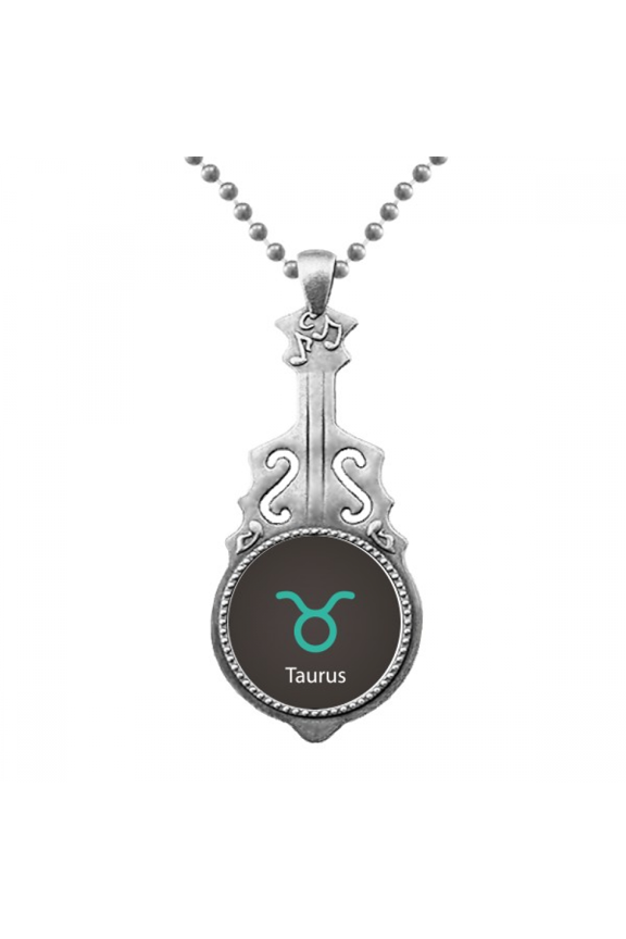 May April Taurus Constellation Pattern Pendant Jewelry Music Guitar Torque Hangtag