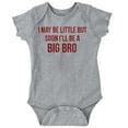 thumbnail image 1 of May Be Little But Soon a Big Bro Bodysuit Jumper Boys Infant Baby Brisco Brands 6M, 1 of 6