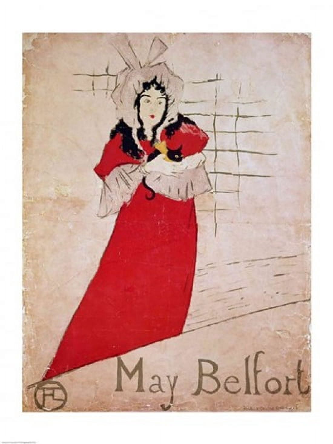 May Belfort France 1895 Canvas Art - Henri de Toulouse-Lautrec (18 x 24)