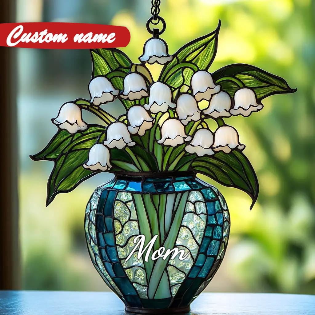 May Birth Flower Lily Of The Valley 2D Flat Acrylic Suncatcher ...