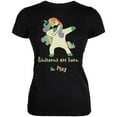 thumbnail image 1 of May Birthday Dabbing Unicorn Sunglasses Juniors Soft T Shirt Black SM, 1 of 1