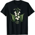 thumbnail image 1 of May Birthday Lily of The Valley Flower Spring White Flower Short T-Shirt, 1 of 3