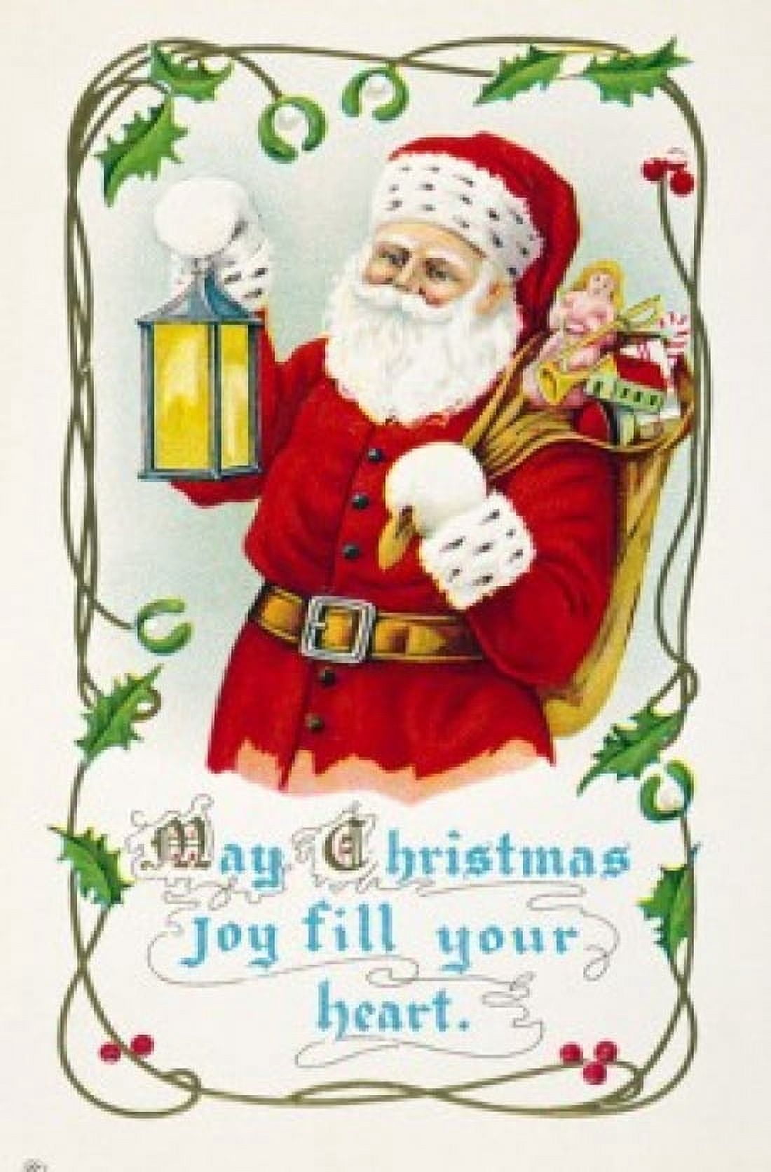 May Christmas Joy Fill Your Heart Nostalgia Cards Canvas Art - (18 x 24)
