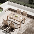 thumbnail image 1 of May in Color Aluminum 5 Pieces Patio Dining Sets, Outdoor Dining Table with 4 Chairs, Outdoor Patio Dining Furniture Set with Removable Cushion for Garden, Lawn, Backyard, Brown, 1 of 9