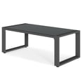 thumbnail image 1 of May in Color Aluminum Outdoor Coffee Table, All-Weather Metal Rectangular Patio Side Table with Tempered Glass Top, Patio Tables for Porch Backyard Garden, Grey, 1 of 6