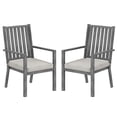 thumbnail image 1 of May in Color Patio Dining Chair Set of 2, Aluminum Outdoor Dining Chairs with Waterproof Cushions, Metal Outdoor Patio Furniture Seating for Porch, Balcony, Deck, Backyard, Gray, 1 of 8