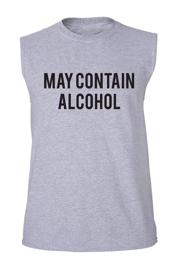 May Contain Alcohol Adult Sleeveless Tee